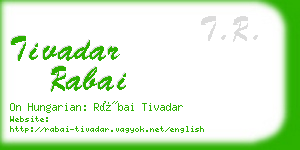 tivadar rabai business card